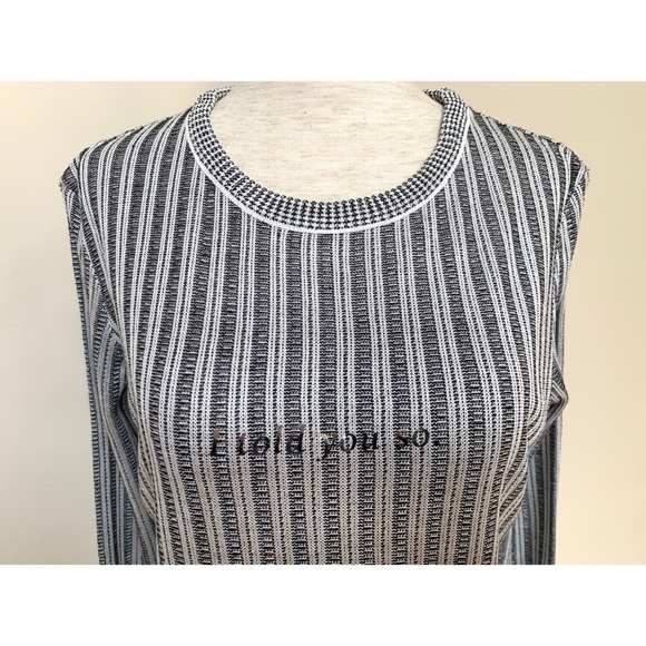 Zara striped “I Told You So” long sleeve top, S - Picture 4 of 15